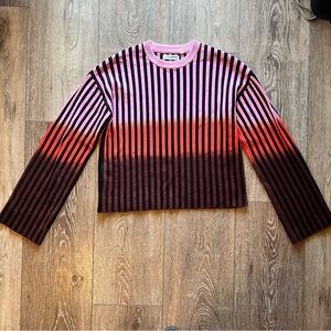 Opening Ceremony Dip Dye Stripe Crewneck